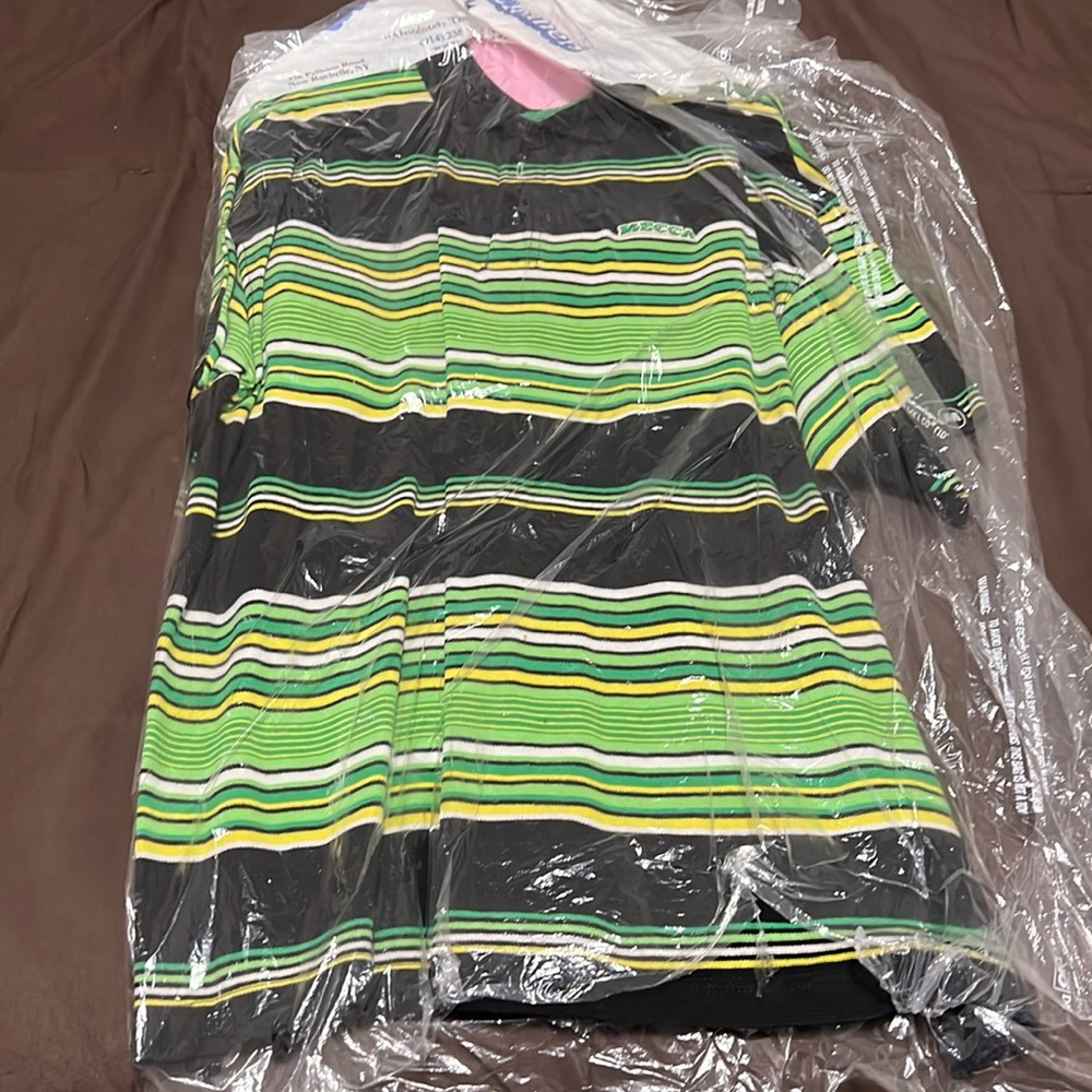Green and black polo
